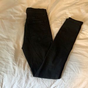 J Brand black high waisted skinny jeans